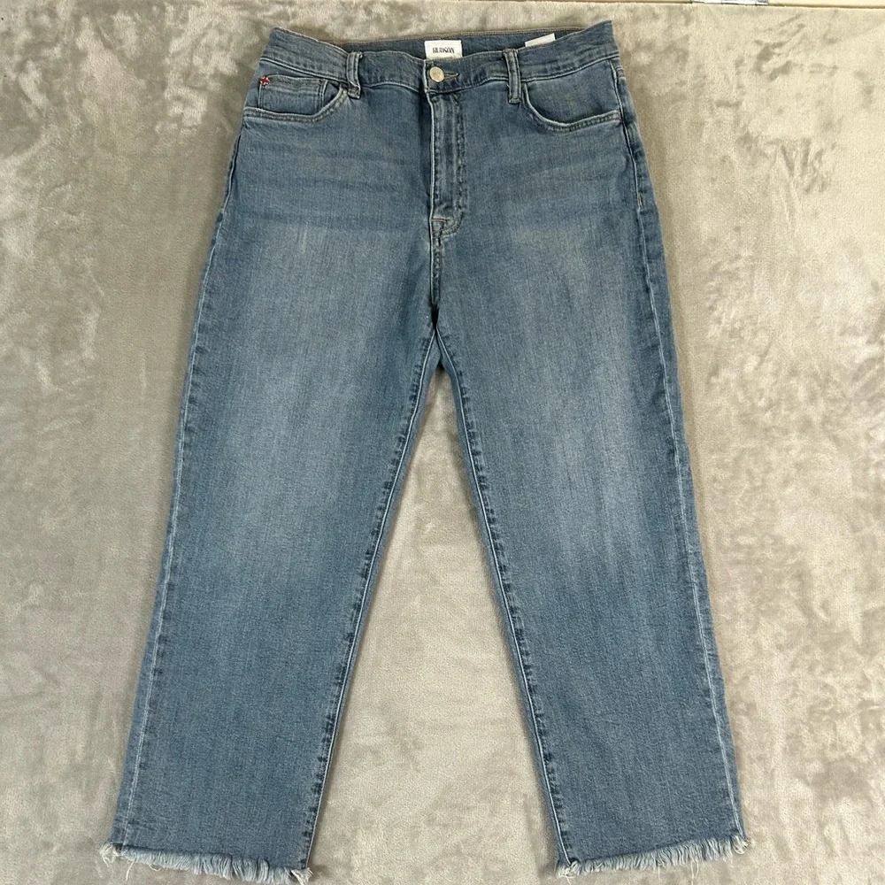 Hudson noa cropped wide leg raw hem denim - Picture 3 of 14
